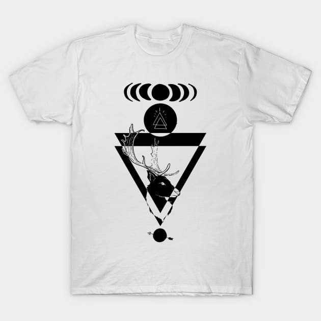 Deer geometric shapes T-Shirt by NJORDUR